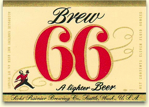 Brew 66 label ca.1958