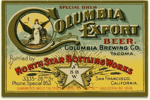 Columbia Export Beer by the North Star Bottling Works.