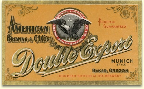 Double Select beer label Baker City Ore.