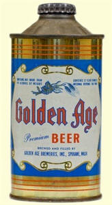 Golden Age cone-top can c.1947