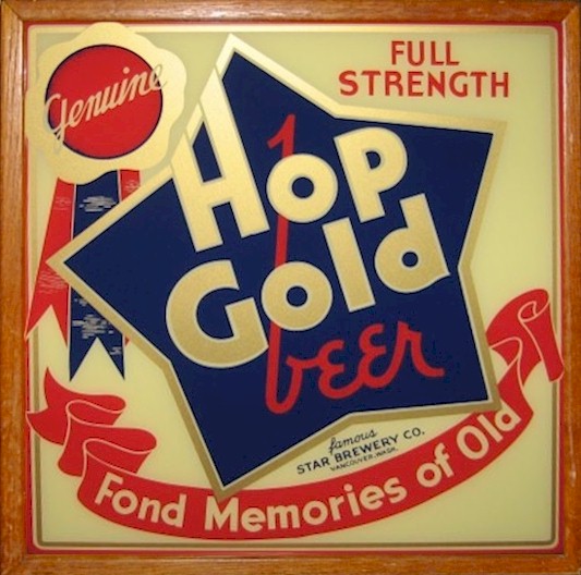 Hop Gold r.o.g. beer sign
