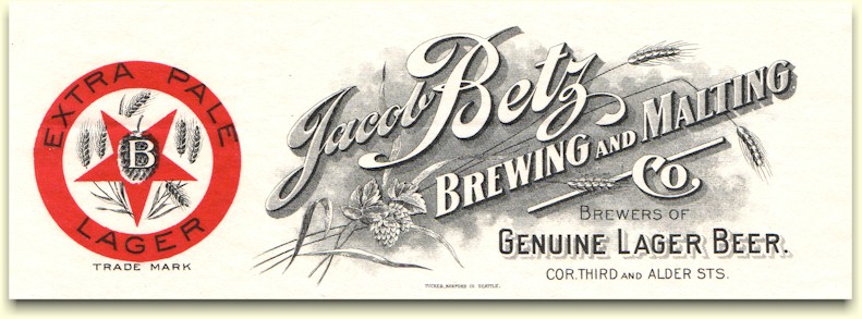 Jacob Betz Brewing & Malting Co.billhead c.1904