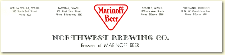 Marinoff's Northwest Brg. Co. letterhead - image
