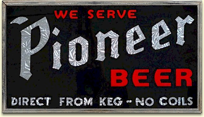 Pioneer Beer ROG sign, ca.1930s