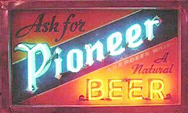 Pioneer Beer neon sign - image