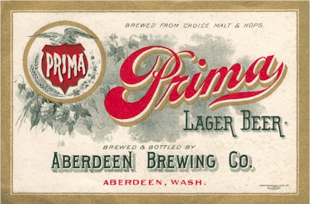 Prima Lager Beer label - image