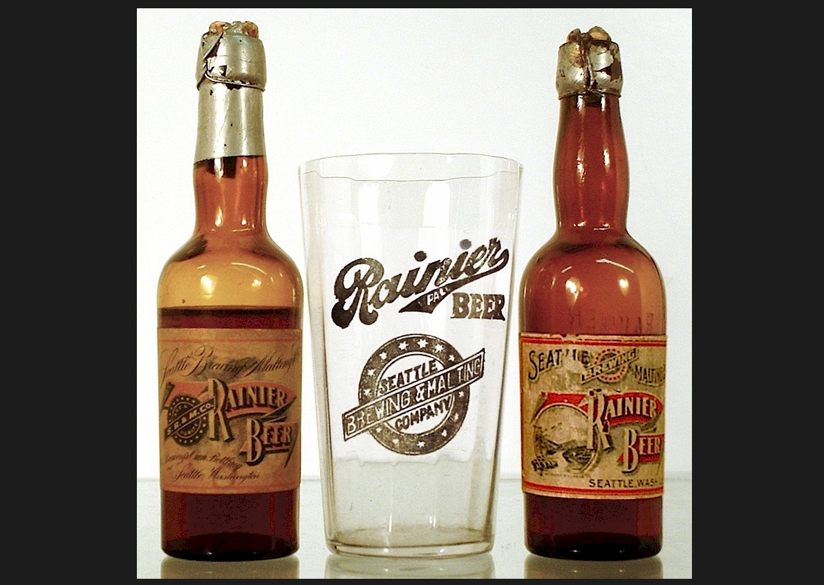Rainier miniature bottles with paneled glass
