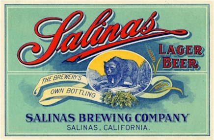 Salinas Lager label, c.1908 - image