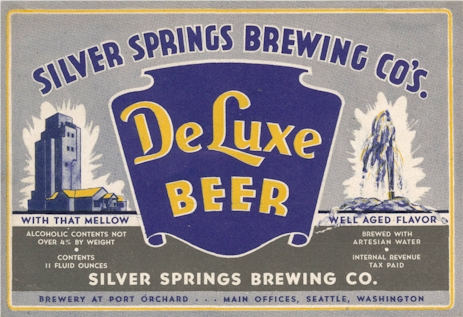 1st Silver Springs DeLuxe Beer label - image