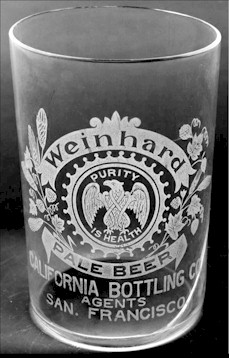 Weinhard etched glass SF