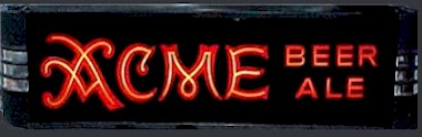 Acme lighted sign