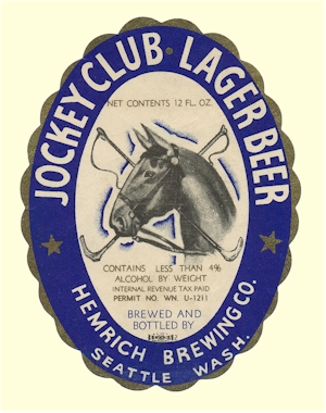 Jockey Club label, c.1937 - image