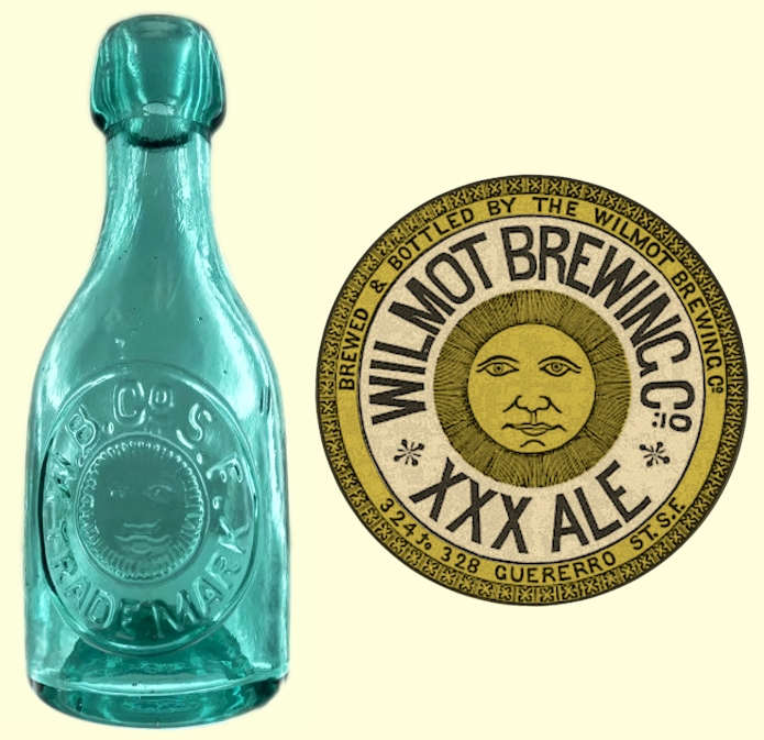 Wilmot Brewing Co. aqua bottle and label